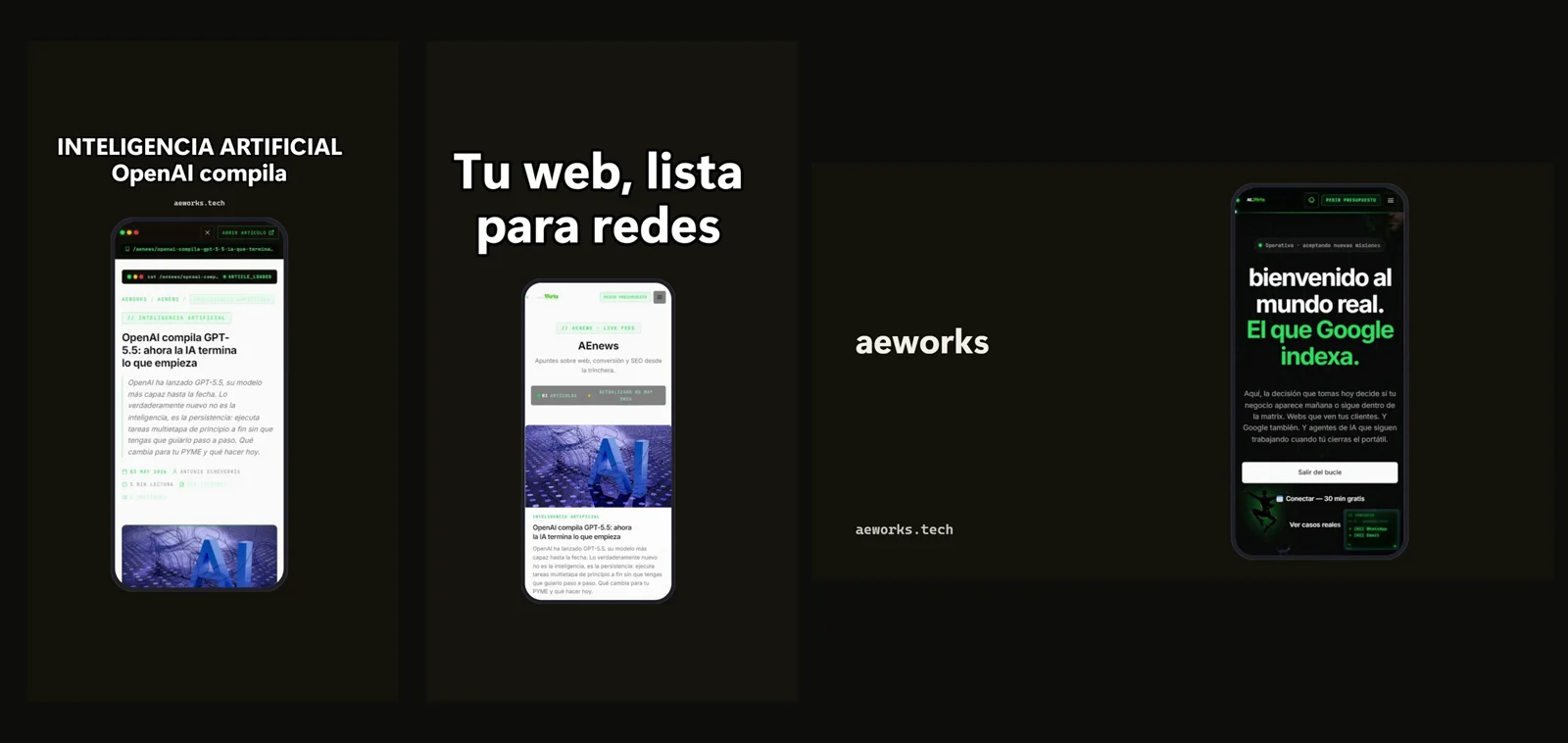 Vídeo vertical con subtítulos, su portada y la versión apaisada